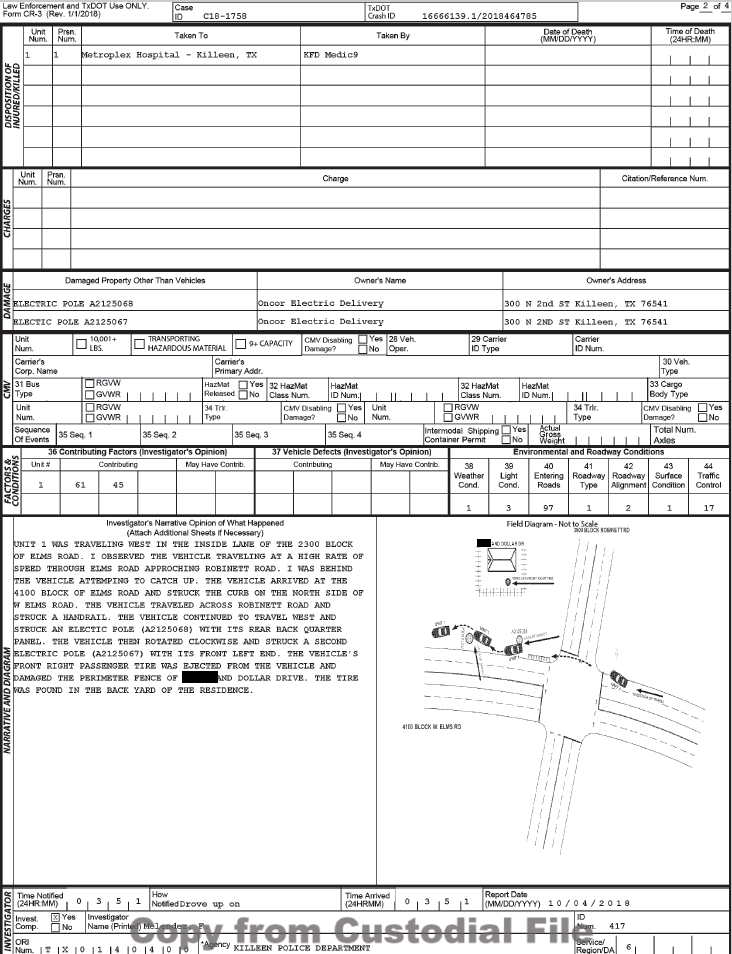 Fileapolicereportonlinekilleen,tx denleld