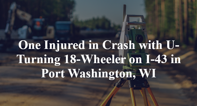 One Injured in Crash with U-Turning 18-Wheeler on I-43 in Port Washington, WI