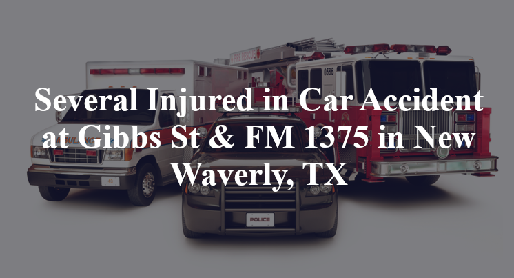 Several Injured in Car Accident at Gibbs St & FM 1375 in New Waverly, TX