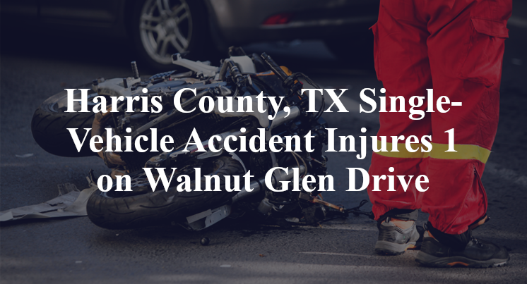 Harris County, TX Single-Vehicle Accident Injures 1 on Walnut Glen Drive