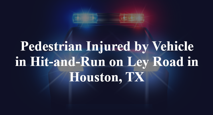 Pedestrian Injured by Vehicle in Hit-and-Run on Ley Road in Houston, TX
