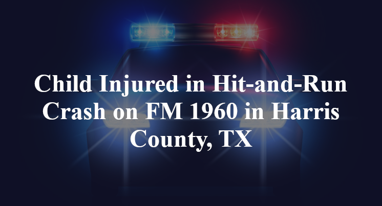 Child Injured in Hit-and-Run Crash on FM 1960 in Harris County, TX