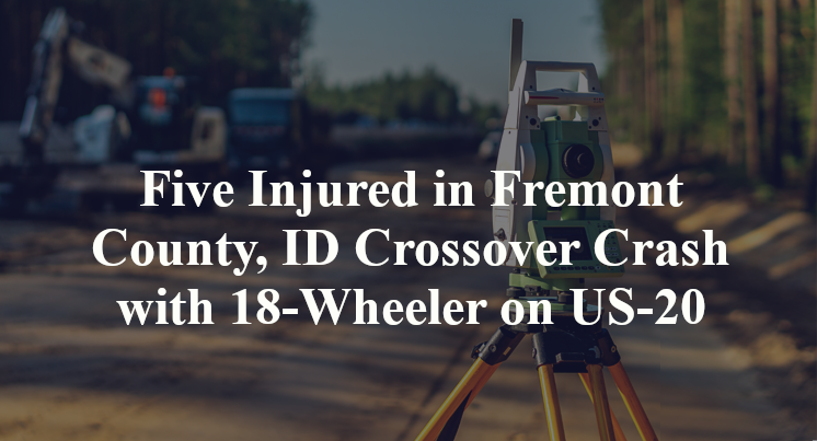 Five Injured in Fremont County, ID Crossover Crash with 18-Wheeler on US-20