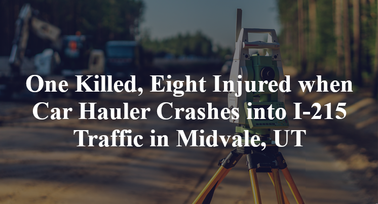 One Killed, Eight Injured when Car Hauler Crashes into I-215 Traffic in Midvale, UT